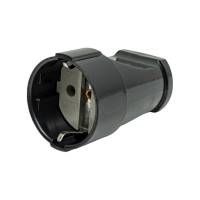Кабельная розетка TDM ELECTRIC 2П+3 16А, 250B, черная SQ1806-0132