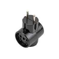 Тройник TDM ELECTRIC 3х2П 16А 250B ЕВРО Ретро карболит SQ1806-0101