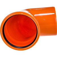 Отвод наружной канализации RTP 110 мм, 87 градусов 36653