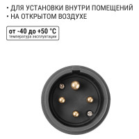 Вилка прямая каучук TDM ELECTRIC 3Р+РЕ 32А 380В IP44 SQ0612-0006