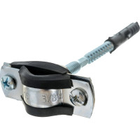 Металлорезиновый хомут с дюбелем и шурупом СТМ 3/8 15-19 мм CHSR0038