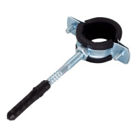 Металлорезиновый хомут с дюбелем и шурупом СТМ 1-1/4 38-43 мм CHSR0114
