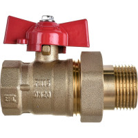 Шаровой кран для воды ОПТИМА 3/4" с накид. гайкой бабочка SOAFM034