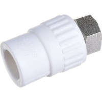 Комбинированная муфта СТМ ПЛАСТ PP-R с накидной гайкой, с внутренней резьбой, DN 20х1/2" CPAS2012