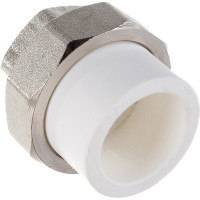 Комбинированная муфта СТМ ПЛАСТ PP-R, разъемная, с внутренней резьбой, DN 25х3/4" CPRF2534