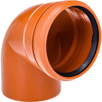 Канализационный отвод АТЛАС ПЛАСТ 90 градусов DN 110 нар. SPNCEB9000110