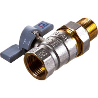 Шаровой кран СТМ СТАНДАРТ 1/2", с накидной гайкой, бабочка CWAFM012