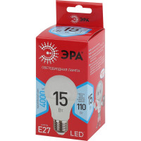Светодиодная лампа ЭРА LED A6015W840E27 R, груша, 15 Вт, нейтральный, E27 Б0046356