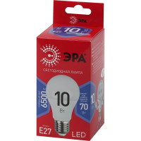 Светодиодная лампа ЭРА LED A6010W865E27 R, груша, 10Вт, холодный, E27  Б0045324