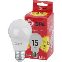 Светодиодная лампа ЭРА LED A6015W827E27 R, груша, 15Вт, теплый, E27 Б0046355