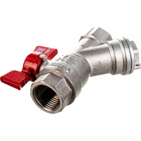 Шаровой кран IVANCI Superior с фильтром, ручка-бабочка, внутренняя/внутренняя резьба 1/2" IVC.100293.N.03