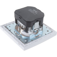 Розетка + USB-разъём Lezard RAIN, с заземлением, белый, 703-0202-181