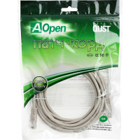 Патчкорд AOpen/Qust литой UTP кат.5е 5м серый ANP511-5M
