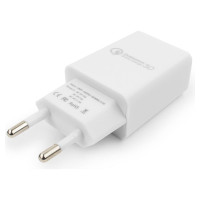 Адаптер питания Cablexpert MP3A-PC-16 QC 3.0 100/220V - 1 USB порт 5/9/12V белый