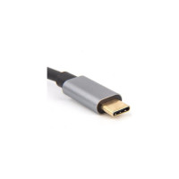 Кабель-концентратор VCOM USB 3.1 Type-C /m - RJ-45+3port USB 3.0/f, Aluminum Shell DH311A