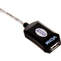 Удлинительный активный кабель-адаптер VCOM USB2.0-repeater Am-Af, 5м VUS7049-5M