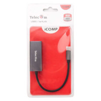 Кабель-переходник Telecom USB 3.1 Type-C - RJ-45, 1000Mbps Ethernet, Aluminum Shell, 0.15м TU320M