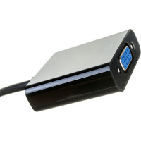 Переходник Cablexpert miniDisplayPort - VGA A-m, 20M/15F, длина 15см, черный, пакет DPM-VGAF-02