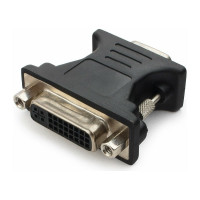 Переходник Cablexpert VGA-DVI-I15M/25F пакет A-VGAM-DVIF-01 черный