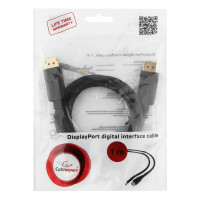 Кабель Cablexpert Display Port, 1м, 20M/20M, пакет, черный экран CC-DP-1M