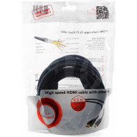 Кабель Cablexpert HDMI v2.0, 19M/19M, 4.5м, медь, черный, позолоченные разъемы, экран, пакет CC-HDMI4-15
