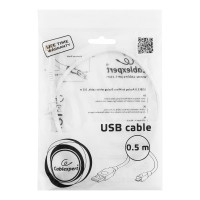 Кабель USB 2.0 Pro Cablexpert, AM/microBM,  26/28AWG, 0.5м, экран, пакет, CCP-mUSB2-AMBM-W-0.5M