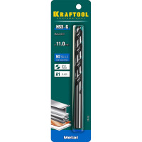Сверло по металлу HSS-G сталь М2 (11х142 мм) Kraftool 29651-11