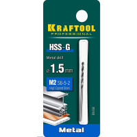 Сверло по металлу HSS-G сталь М2 (1.5х40 мм) Kraftool 29651-1.5
