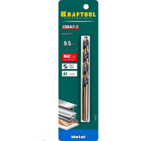 Сверло по металлу COBALT HSS-Co 8% сталь М42 (9.5х133 мм) Kraftool 29656-9.5