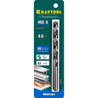 Сверло по металлу HSS-G сталь М2 (9х125 мм) Kraftool 29651-9