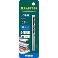Сверло по металлу HSS-G сталь М2 (5х86 мм) Kraftool 29651-5