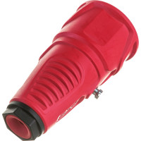 Розетка кабельная PCE 16A 220V 2P+E IP20 корпус красный, маркер черный 2510-rs
