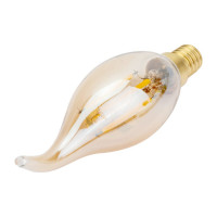 Светодиодная лампа General Lighting Systems Филамент прозрачный золотой E14 7Вт 470Лм Нейтральный белый Свеча на ветру GLDEN-CWS-7-230-E14-4500 649930