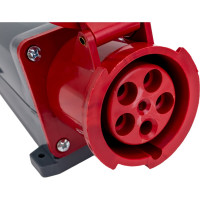 Розетка IEK 135, наружная установка, 63А, 3P+E+N, 380В, IP54, ИЭК PSR12-063-5
