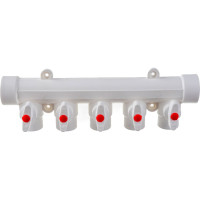 Коллектор с шаровыми кранами LAMMIN PPR ВР 32х1/2х5 Lm31082515032