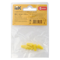 Соединительный зажим IEK СИЗ-1, 1.0-3.0, желтый, 5шт, ИЭК USC-10-3-005
