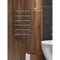 Полотенцесушитель INDIGO Arc electro 80/50 (скр.монтаж, унив.подкл.R/L, полиров.) LCAE80-50R