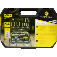 Набор торцевых головок Эврика 1 4" 1 2"DR 6-гранный 94 предмета ER-80094 575567