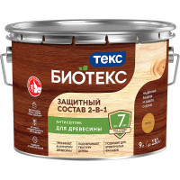 Защитный Состав 2-в-1 Текс BIOTEKS орегон 9 л. 700008203