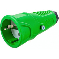 Кабельная розетка PCE 16A 250V 2P+E IP20 корпус зеленый, маркер черный 2510-us