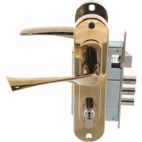 Врезной замок ЗЕНИТ ЗВ7-60.1 золото-лак 28001