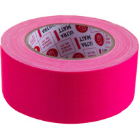 Клейкая лента DGTAPE ultraMATT - Гаффа тейп 50мм/25м - Розовый (светится в ультрафиолете) UMF50/25/P