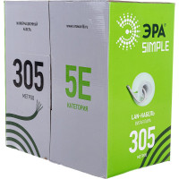 Кабель ЭРА витая пара U/UTP 4x2x24AWG Cat5e CU PVC 305м SIMPLE Б0044426