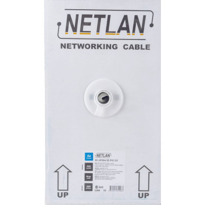 Кабель NETLAN EC-UF004-5E-PVC-GY