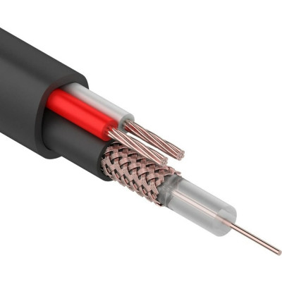 REXANT Кабель КВК-П-1,5+2x0,50 мм2 Cu/Cu черный бухта 200 м 01-4013