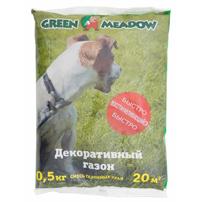 Семена газона для восстановления и ремонта поврежденных участков на газоне GREEN MEADOW 4607160331331