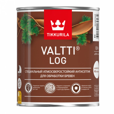 Атмосферостойкий специальный антисептик для бревен Tikkurila VALTTI LOG 700010357