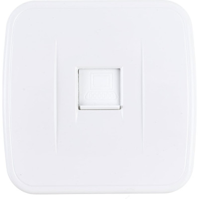EKF Минск Розетка RJ-45 1-местная, ОП 1А, 120В, белая Basic SQEGK01-035-10