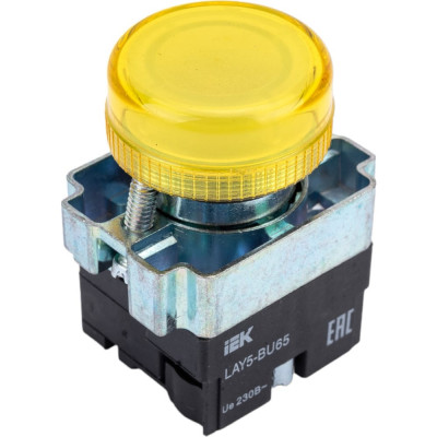 IEK Индикатор LAY5-BU65 желтого цвета d22мм BLS50-BU-K05