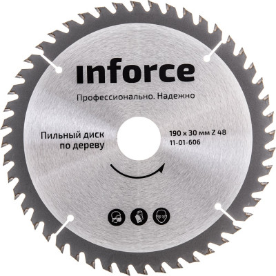 Inforce пильный диск 190х30х48 по дереву 11-01-606